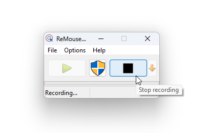 The recording mode selector in the Standard build
